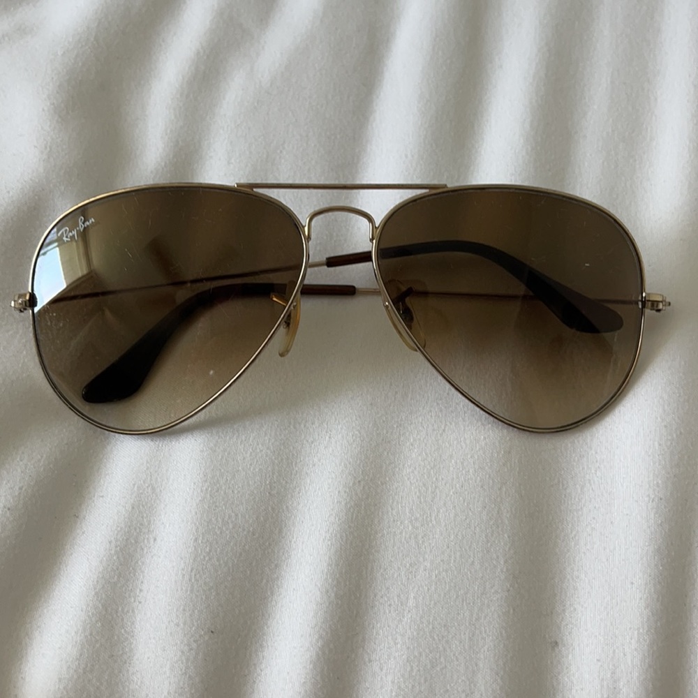 Brown ombre aviator gold Ray ban Sunglasses